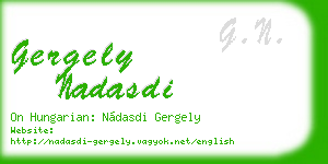 gergely nadasdi business card